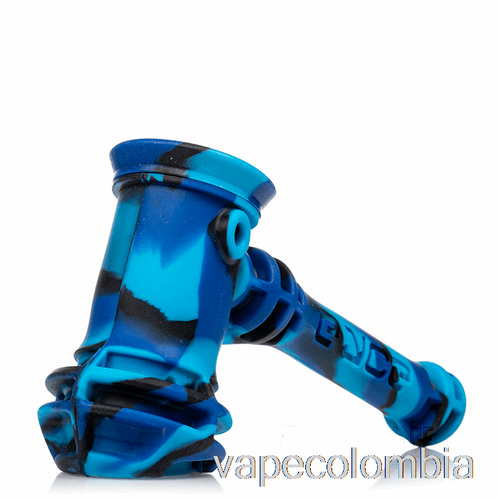 Kit De Vapeo Completo Eyce Hammer Bubbler De Silicona De Invierno (negro / Azul Bebe / Azul)